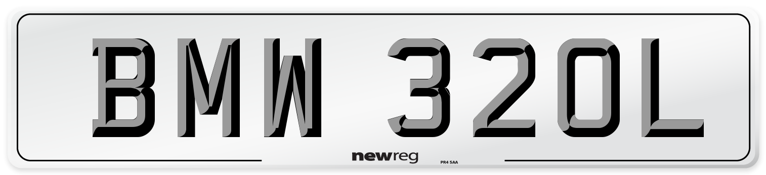 BMW 320L Number Plate from New Reg